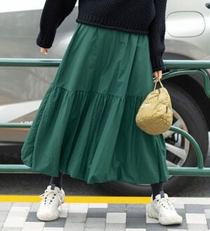 RANAN（ラナン）の「バルーンスカート（ロングスカート）」｜グリーン