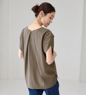 BELLUNA（ベルーナ）の「華奢見せ！後ろ美人デザインプルオーバー（カットソー）」｜モカ