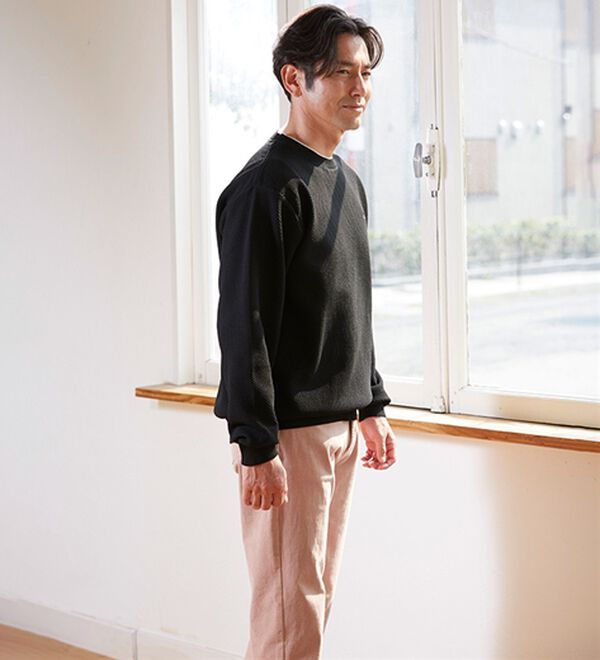 「＜アーノルド　パーマー＞立体編みレイヤードセーター（メンズニット・セーター）」｜詳細画像