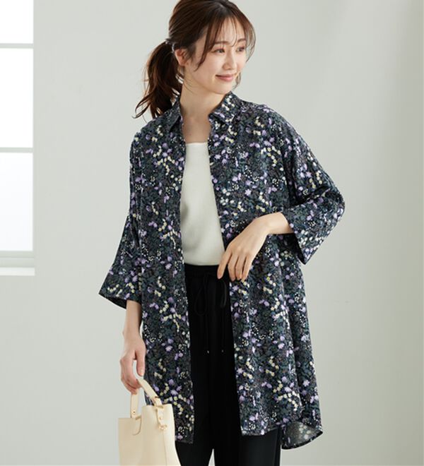 「【接触冷感】レーヨン素材ブザム切替ワンピース（その他ワンピース）」｜詳細画像