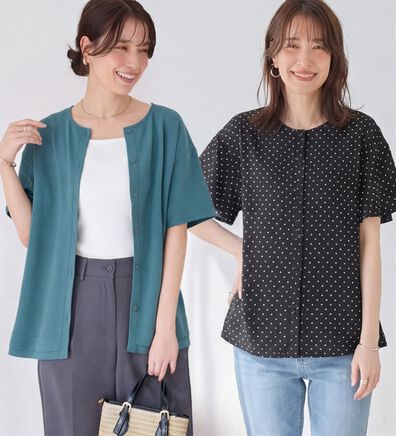 Viola e Viola（ヴィオラ エ ヴィオラ）の「さらさらＥＡＳＹ　Ａラインブラウス（チュニック）」