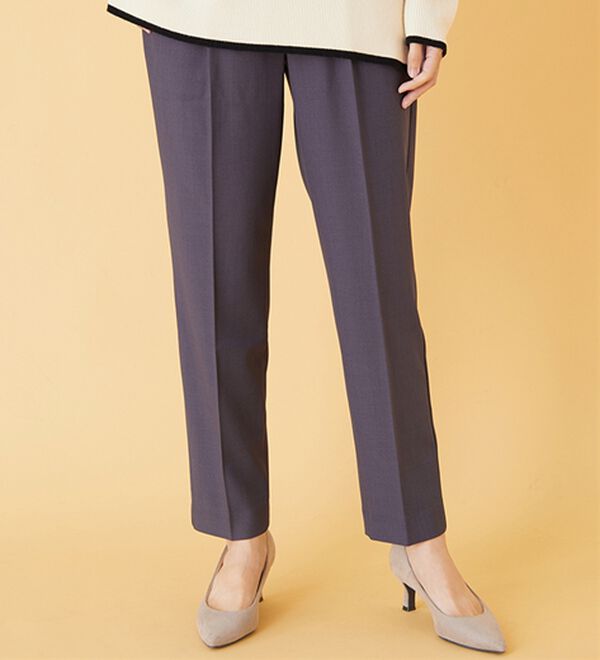 BELLUNA（ベルーナ）の「麻調ストレッチ素材テーパードパンツ（テーパードパンツ）」｜詳細画像