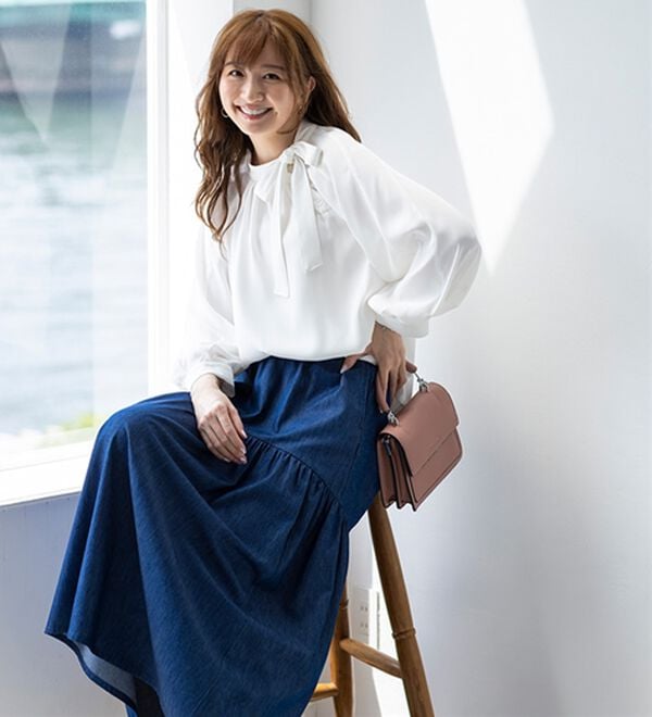 BELLUNA（ベルーナ）の「私を輝かせる！衿リボンゆったりブラウス（ブラウス）」｜詳細画像