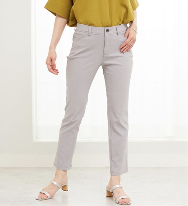 BELLUNA（ベルーナ）の「美脚ストレッチ麻入りアンクルパンツ（クロップドパンツ）」｜詳細画像