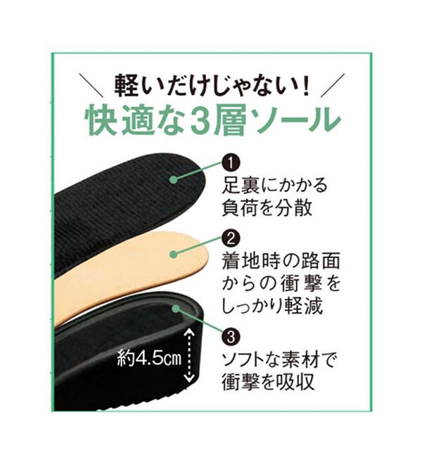 ルフラン（ルフラン）の「ラックウォーク　甲ゴム厚底スリッポン（スリッポン）」｜詳細画像