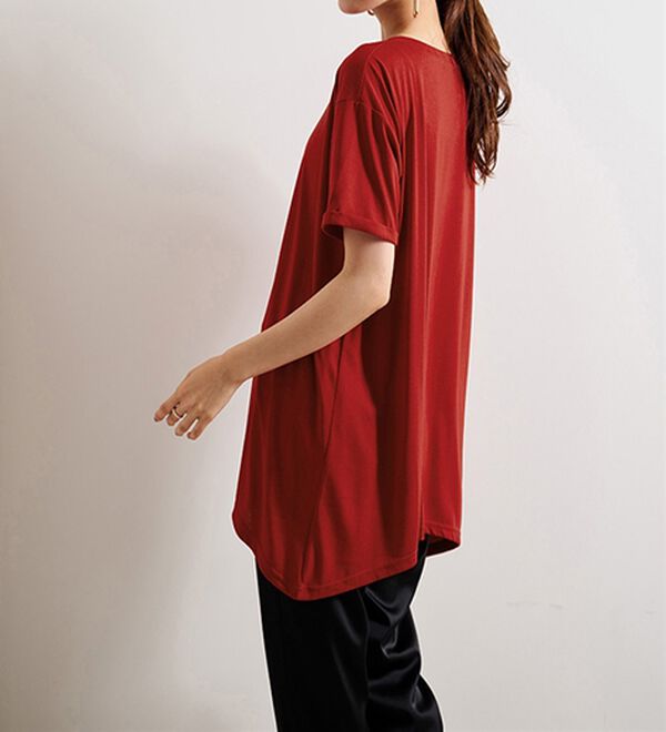 RANAN（ラナン）の「【新色追加・動画】ひんやり！レディゆるシルエットＴシャツ（カットソー）」｜詳細画像