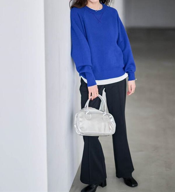 RANAN（ラナン）の「パチパチしにくい！大人のきれいめトレーナーニット（ニット・セーター）」｜詳細画像