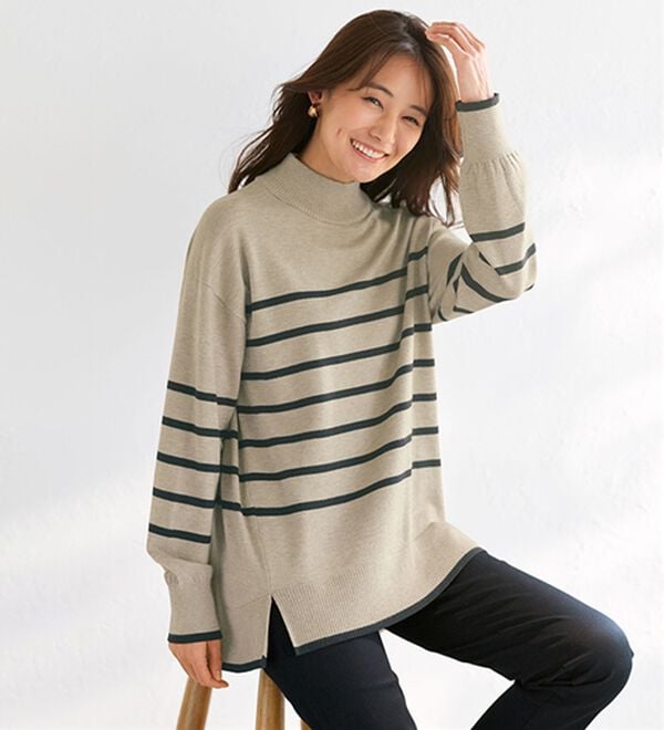 BELLUNA（ベルーナ）の「＜極み編＞肌心地ふんわりハイネックニット（ニット・セーター）」｜詳細画像