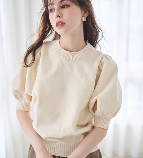 ボリュームパフスリーブニットトップス - ベルーナ【公式】