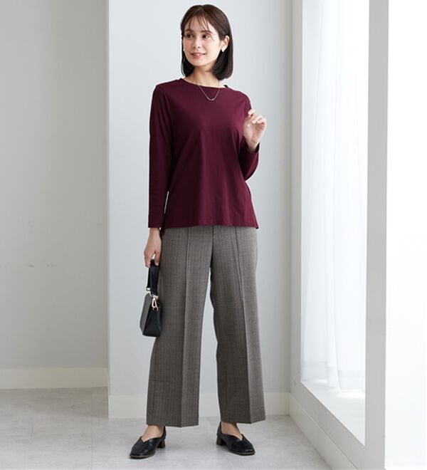 BELLUNA（ベルーナ）の「綿１００％大人顔サマ見えプルオーバー（カットソー）」｜詳細画像