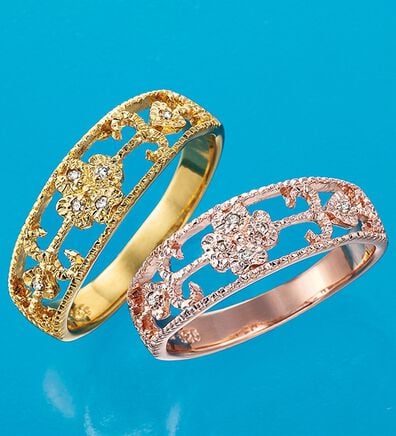 BELLUNA（ベルーナ）の「四つ葉のクローバー　ダイヤ使いリング（リング）」