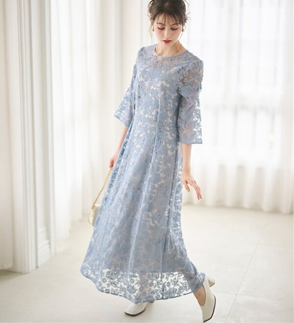 RANAN（ラナン）の「バックリボンデザインレースワンピース（その他ワンピース）」｜詳細画像