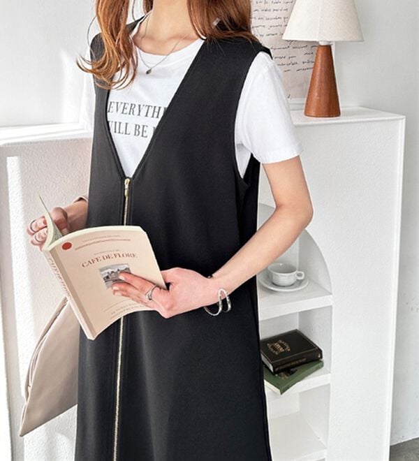 GeeRA（ジーラ）の「３ＷＡＹジップデザインジレワンピース（ジレ）」｜詳細画像