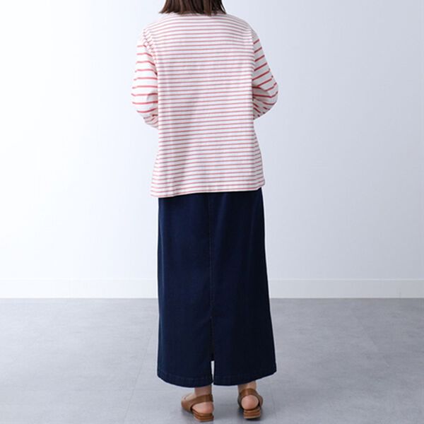 BELLUNA（ベルーナ）の「裾ボタンデザインボーダープルオーバー（カットソー）」｜詳細画像