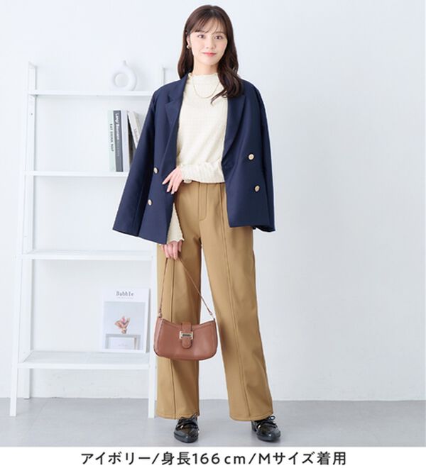 alotta（アロッタ）の「頼れる着回し力！立体ジャガード素材インナープルオーバー（カットソー）」｜詳細画像