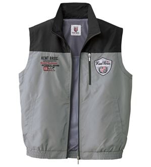 「ブランドデザイン裏メッシュベスト（メンズベスト）」｜グレー