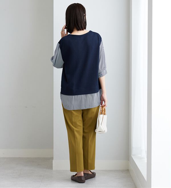 BELLUNA（ベルーナ）の「ラメ調素材シャツフェイクチュニック（チュニック）」｜詳細画像