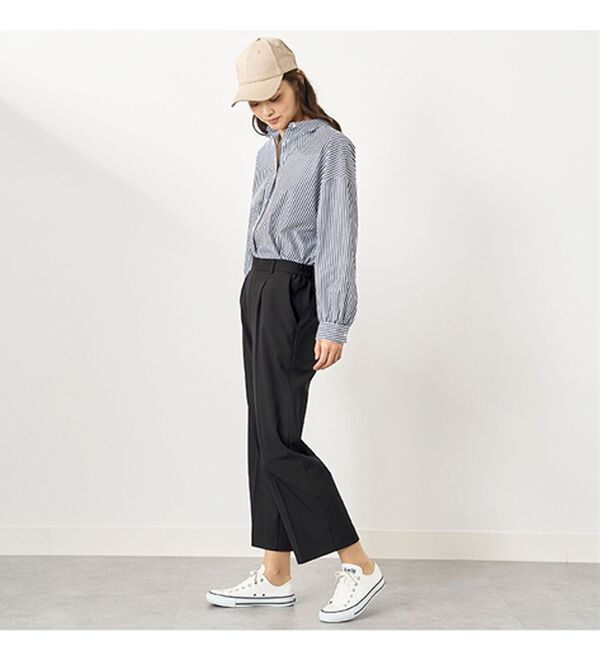 BELLUNA（ベルーナ）の「サラリ美脚見え！タック使いワイドパンツ（ワイドパンツ・ガウチョ）」｜詳細画像