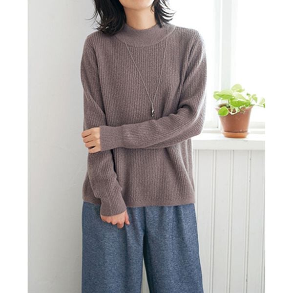 BELLUNA（ベルーナ）の「ヤクウール入りニットプルオーバー（ニット・セーター）」｜詳細画像
