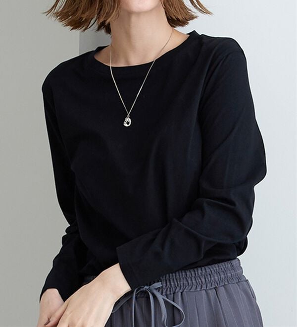 BELLUNA（ベルーナ）の「綿１００％大人顔サマ見えプルオーバー（カットソー）」｜詳細画像