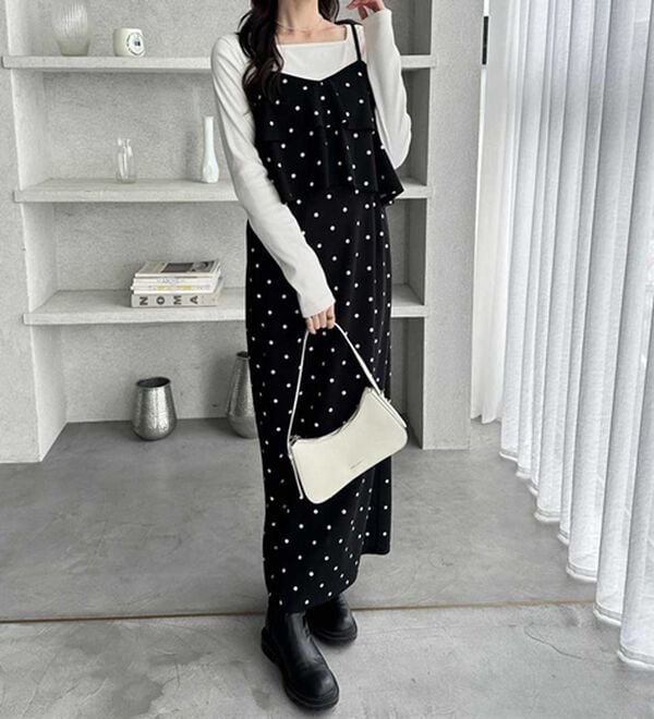 GeeRA（ジーラ）の「フリルキャミワンピース（カットソーワンピース）」｜詳細画像