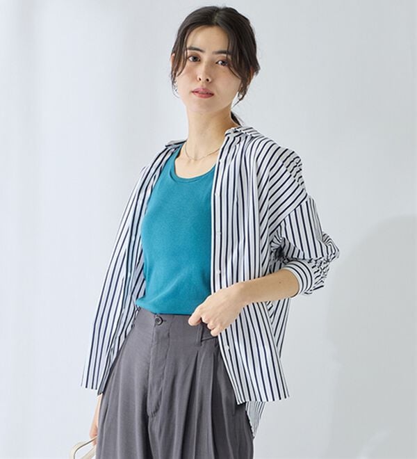 「【医師オススメ】ＵＶカット綿１００％カップ付タンクトップ＜カラフルコットン＞（肌着・インナーウェア）」｜詳細画像