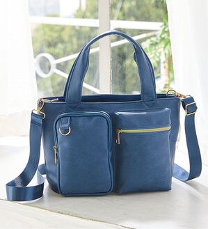 BELLUNA（ベルーナ）の「立体ポケット２ＷＡＹ手提げ（ハンドバッグ）」｜ネイビー