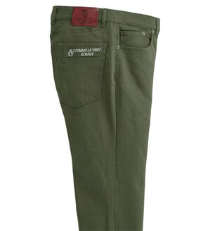 「＜コムルヴァン・オム＞蓄熱保温の極楽ジーンズ（メンズデニムパンツ）」｜カーキ