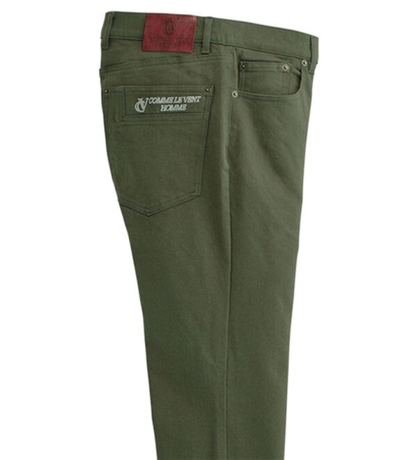 「＜コムルヴァン・オム＞蓄熱保温の極楽ジーンズ（メンズデニムパンツ）」｜カーキ