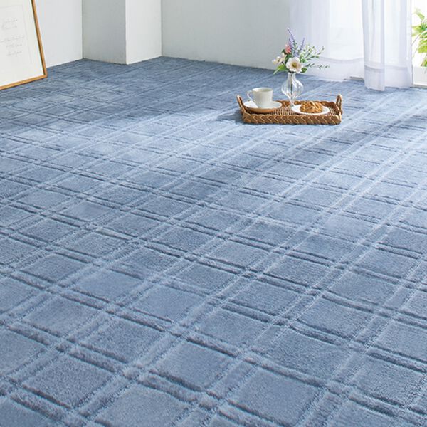 「日本製抗菌カットループパイルカーペット（カーペット）」｜ブルー