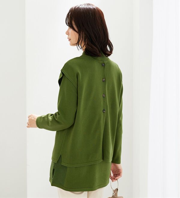 BELLUNA（ベルーナ）の「前後２ｗａｙベスト付ニットアンサンブル（アンサンブル）」｜詳細画像