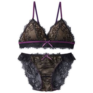 YU'NOW（ユナウ）の「アイラッシュレースのブラレット＆ショーツセット（ブラジャー＆ショーツセット）」｜ブラック