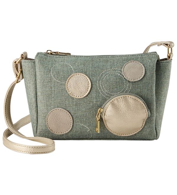 BELLUNA（ベルーナ）の「【２点セット】麻風ドットモチーフバッグ同色２点セット（その他バッグ）」｜詳細画像