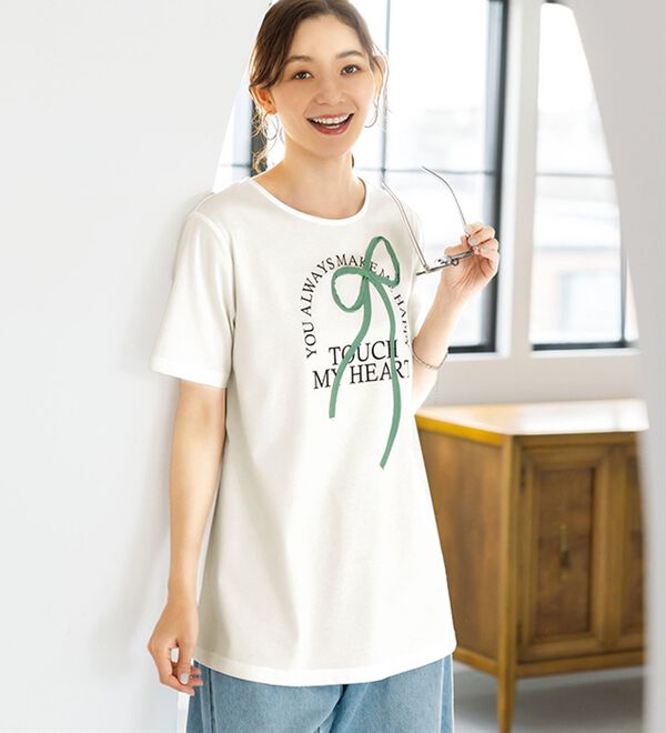 BELLUNA（ベルーナ）の「一枚で着映えるデコラＴ（Tシャツ）」｜詳細画像