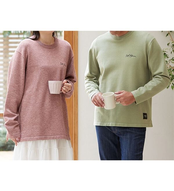 「＜イネド　オム＞もっちリッチニット（メンズトレーナー）」｜詳細画像