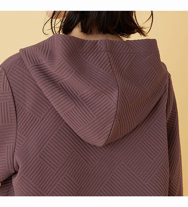 BELLUNA（ベルーナ）の「幾何柄ジャカード素材フードカーディガン（その他カーディガン）」｜詳細画像