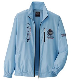 「ブランドデザイン裏メッシュブルゾン（メンズブルゾン）」｜サックス