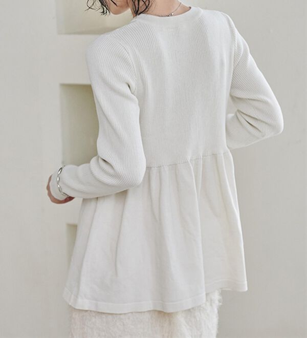 RANAN（ラナン）の「リブ切替ペプラムニット（ニット・セーター）」｜詳細画像