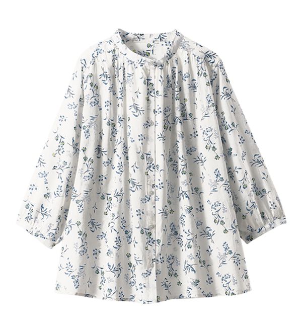 BELLUNA（ベルーナ）の「綿100％ギャザーデザインブラウス（ブラウス）」｜詳細画像