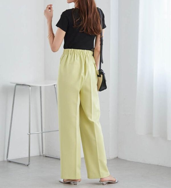 RANAN（ラナン）の「【選べる２丈】機能付！美脚シルエットセンタープレスワイドパンツ（フルレングスパンツ）」｜詳細画像