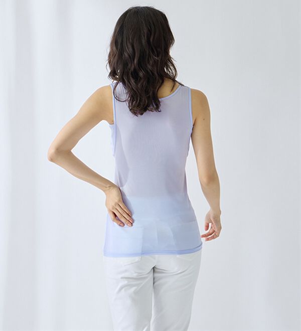 LAVIENNE（ラヴィエンヌ）の「【暑がりさん必見！】瞬間ひんやり冷感！カップ付タンクトップインナー＜さらりラボ＞（肌着・インナーウェア）」｜詳細画像