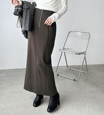 GeeRA（ジーラ）の「ＯＮ／ＯＦＦ使える！フロントファスナースカート（ロングスカート）」
