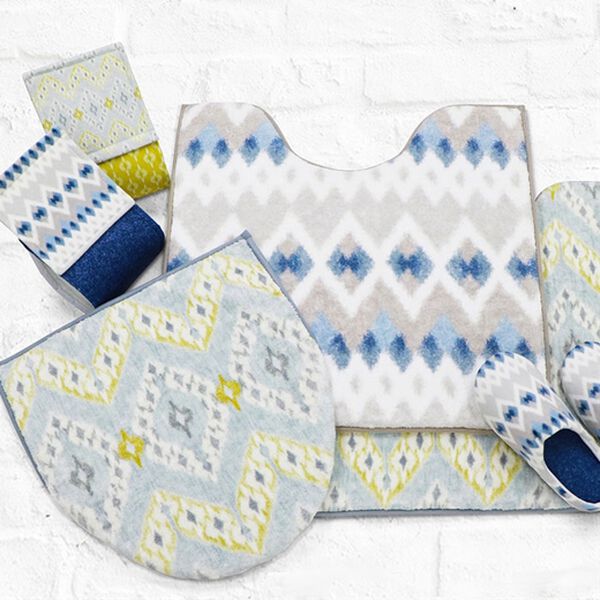 「トイレマットシリーズモワール＜ペーパーホルダーカバー・兼用フタカバー・便座クッション・トイレタリー＞（トイレマット）」｜詳細画像