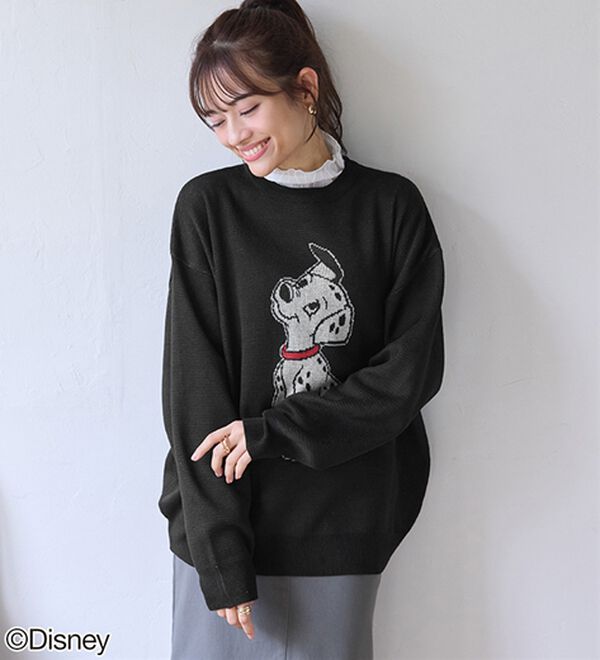 BELLUNA（ベルーナ）の「＜Ｄｉｓｎｅｙ＞【１０１匹わんちゃん】ジャカードゆったりセーター（ニット・セーター）」｜詳細画像