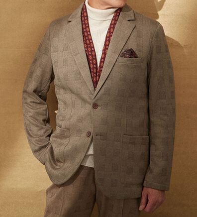 「お洒落に決まるウール調ジャケット（メンズジャケット）」