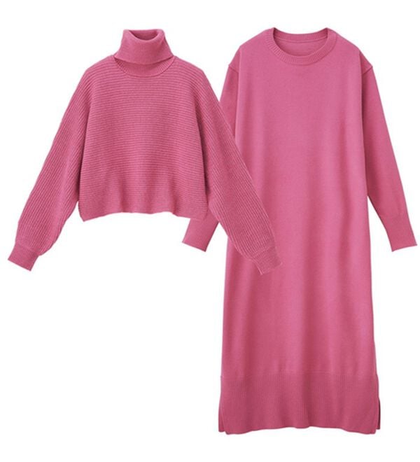 RANAN（ラナン）の「【２点セット】ニットワンピースアンサンブル（ニットワンピース）」｜詳細画像