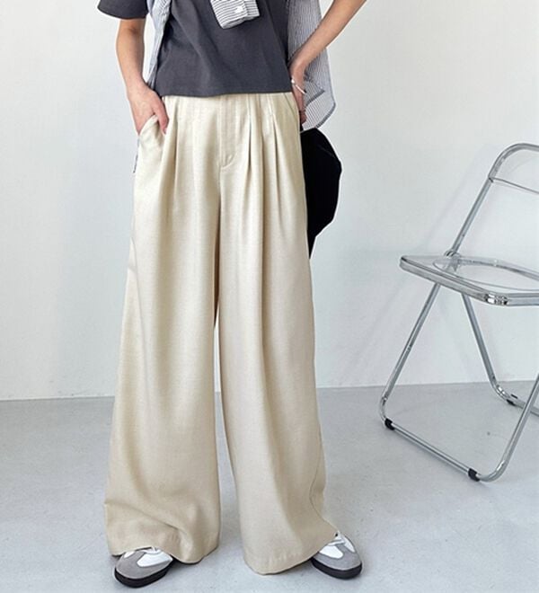 GeeRA（ジーラ）の「３タックワイドパンツ（フルレングスパンツ）」｜詳細画像