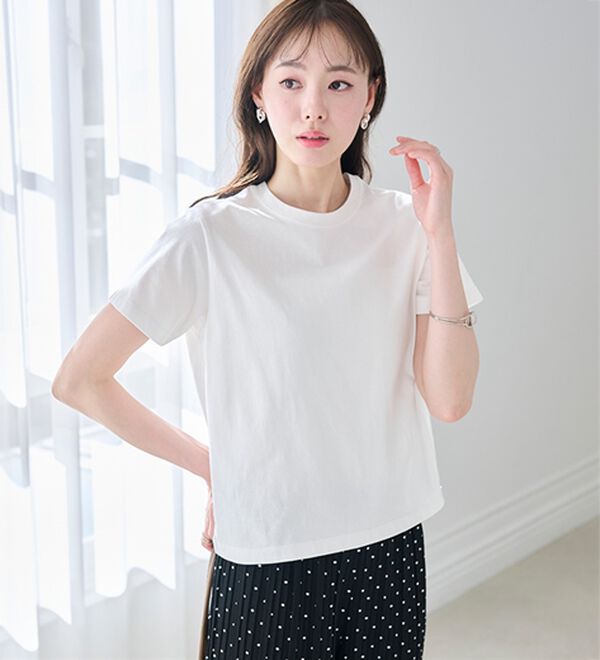 RANAN（ラナン）の「【5つの機能付】ひんやり着回し抜群ベーシックＴシャツ＜選べる着丈＞（Tシャツ）」｜詳細画像