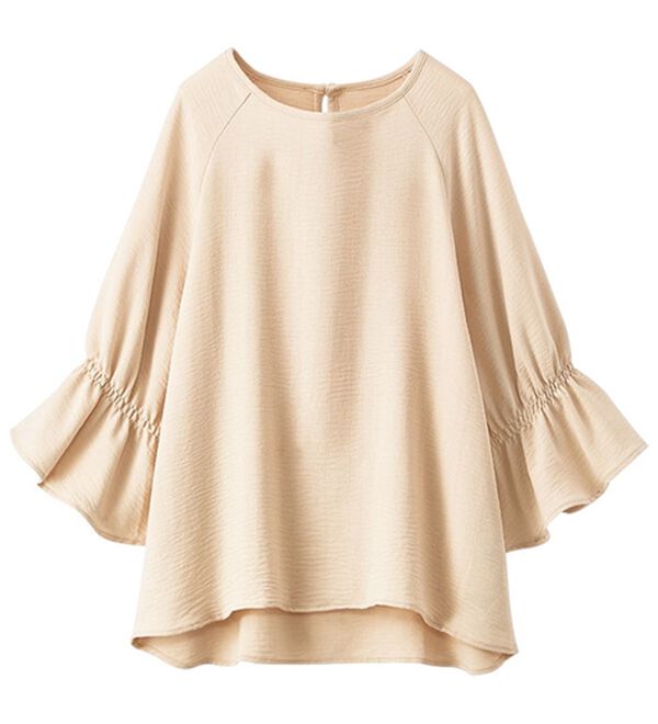 BELLUNA（ベルーナ）の「ドビー素材フリル袖ブラウス（ブラウス）」｜詳細画像