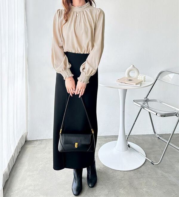 GeeRA（ジーラ）の「フリル衿バルーンスリーブブラウス（ブラウス）」｜詳細画像